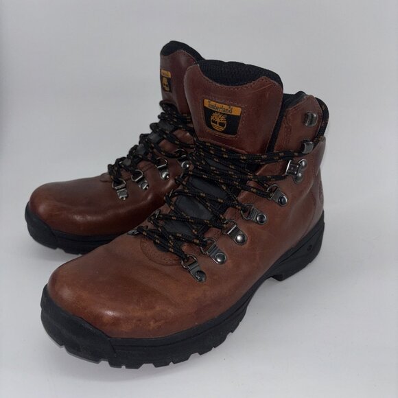 Timberland ACT Brown Leather Women's Gorge MPO Hiking Boots sz 10 Comfort - Picture 3 of 11